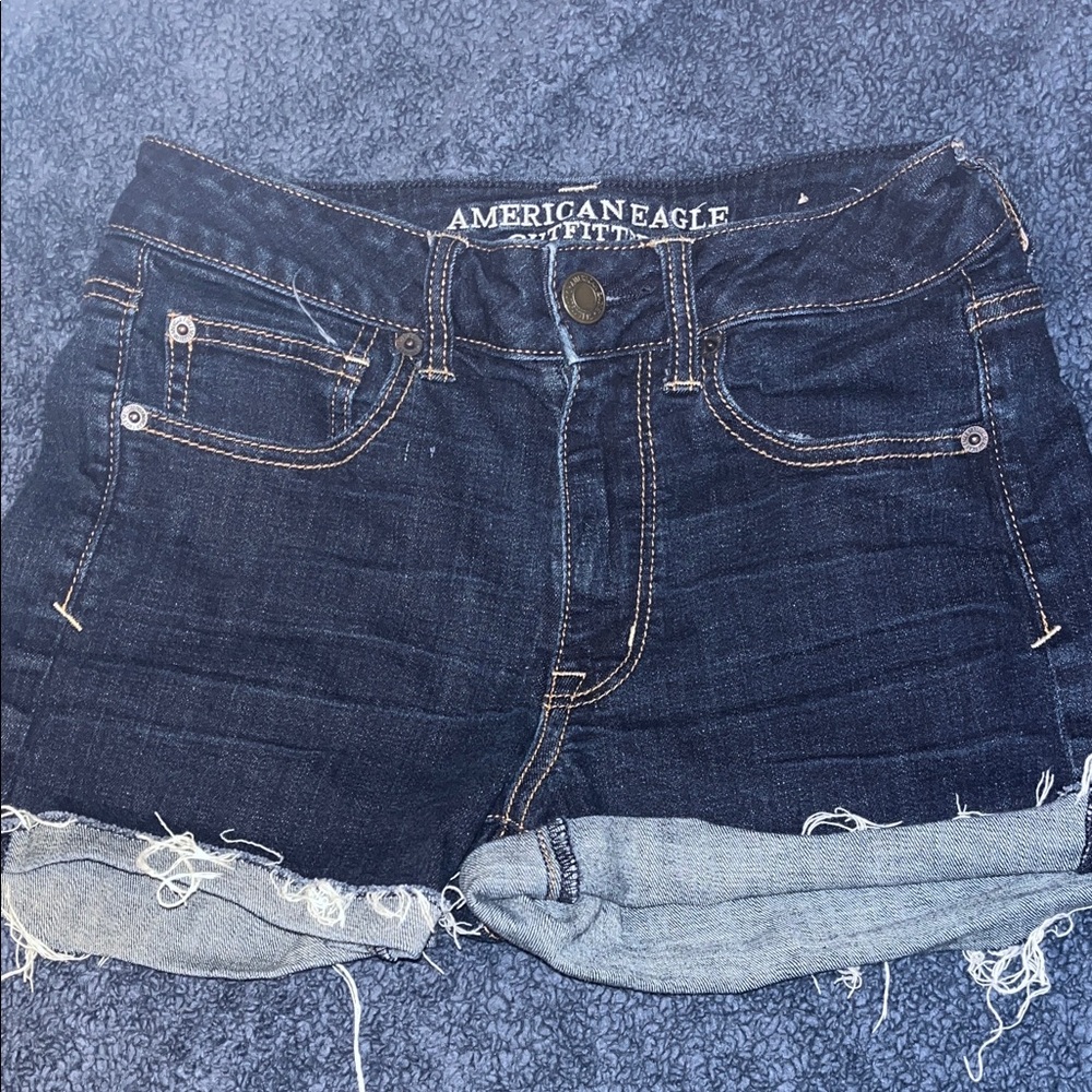 American Eagle Outfitters Dark Blue Jean Shorts